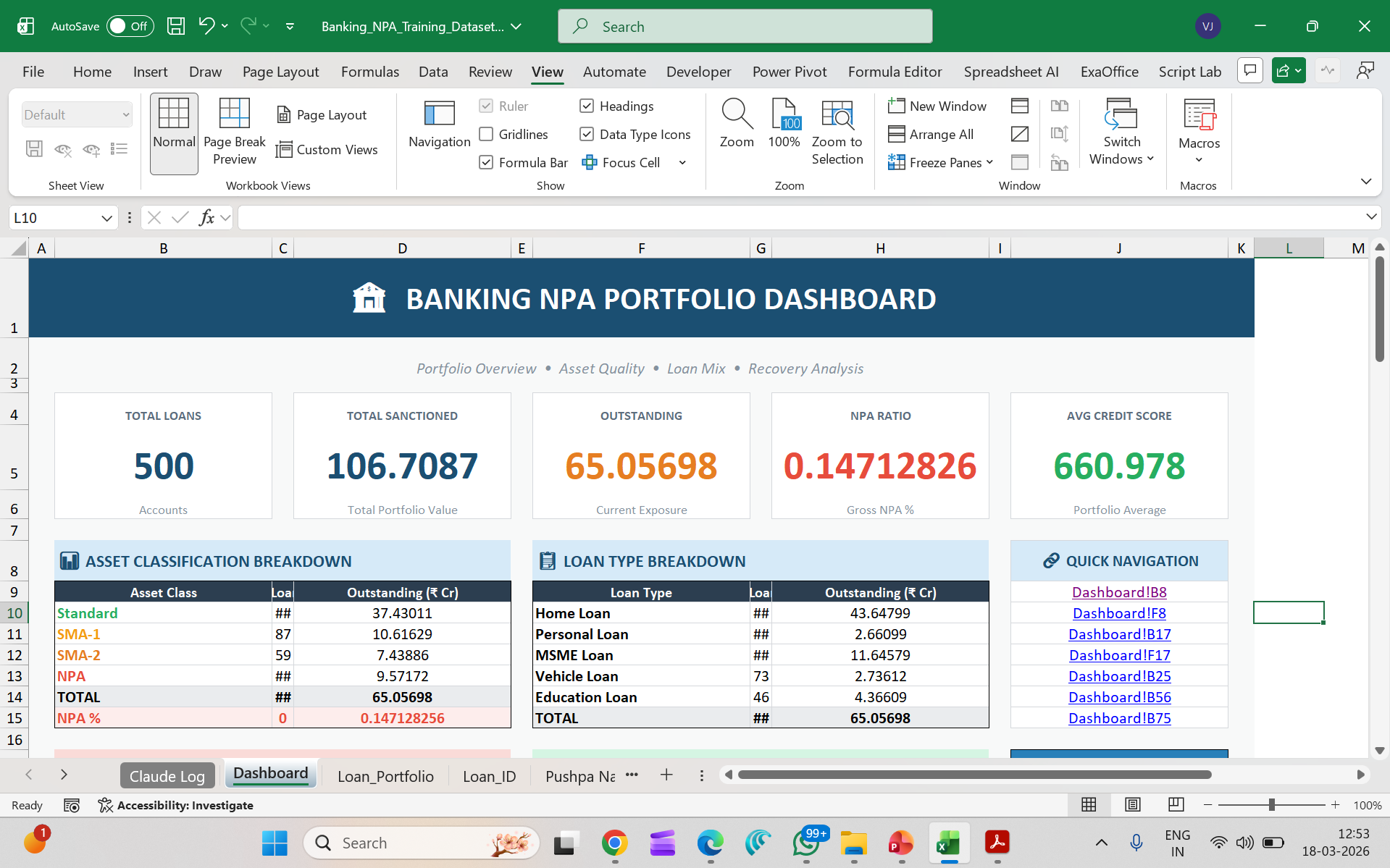 Loan Dashboard Manual
